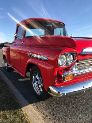 My current ride, a 1959 Chevy Apache pickup.  Cream puff!