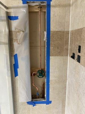 New single handle diverter install