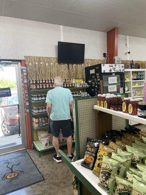 View of some of the pantry items available.