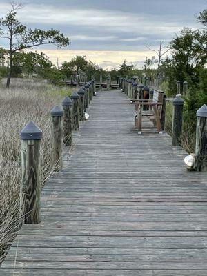 One walkway at campground