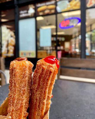 Strawberry & chocolate churro