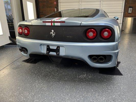 Ferrari 360 after detail, paint correction and ceramic coating