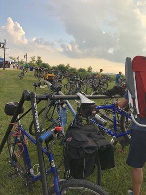 Another view of the bike racks