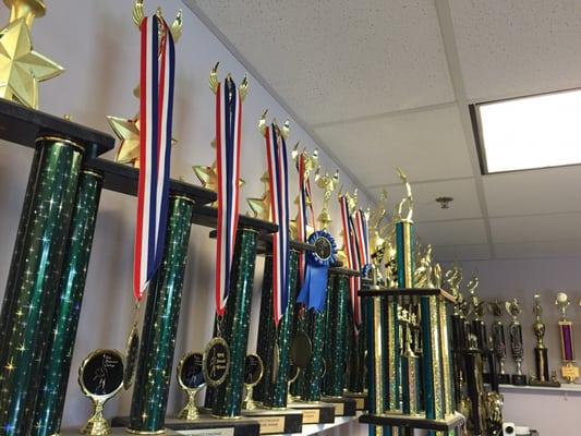 They have trophies everywhere from all the championships they have won.  Their instructors are really good.