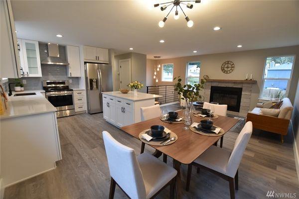 Open space, renovated kitchen