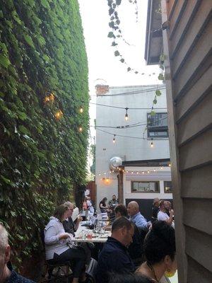 The adorable back patio