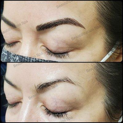 Microblading eyebrows