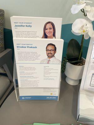 Get to know your Doctor and Hygienist! Read the bio in lobby.