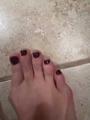 Polish on skin, wavy nail edges? How...?