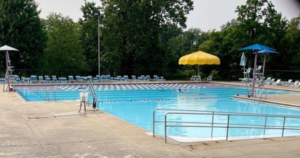 Pool looks nice since last fall when I saw it empty.