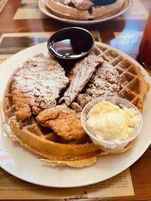 Chicken and waffles