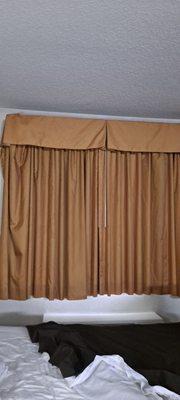 Awful curtains.