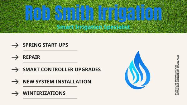 Spring Irrigation services including spring start ups, irrigation repair, and new system installations