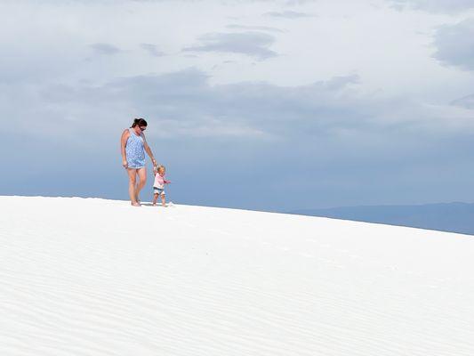 Most beautiful mounds and hills of just bright white sand!