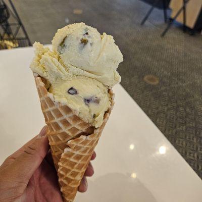 Pistachio  with Waffle Cone!!