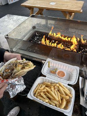 Gyro and fries