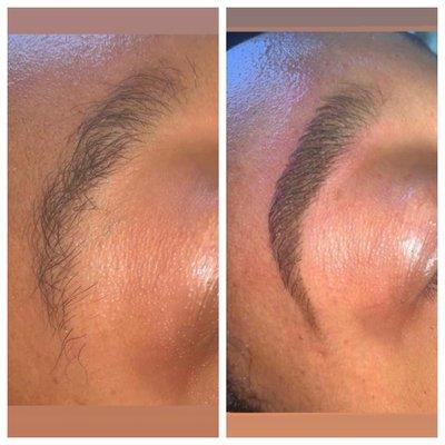 Brow wax and tint