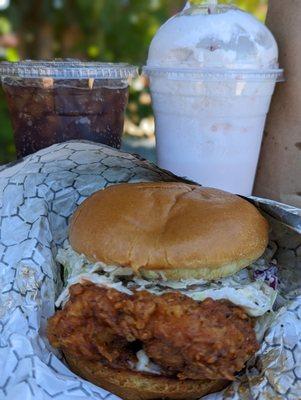 Chicken Sandwich & C&C shake