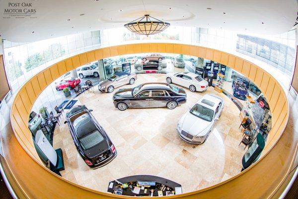 Our showroom December 2017 with addition of new Bugatti area.