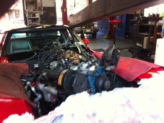 Engine swap on a 1981 Chevy Corvette