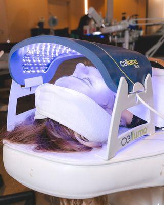 LED light therapy for anti-aging and acne.