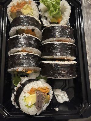 I think this was beef kimbap?! Tasty