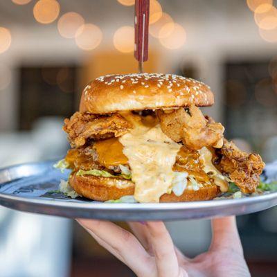 Bacon and Queso Burger