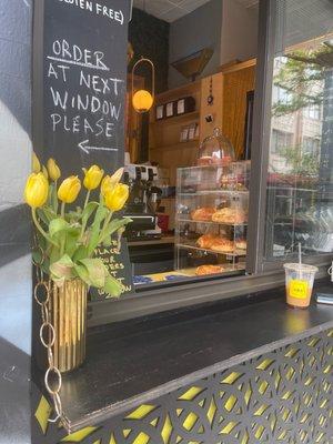 Pastries, baklava, and my iced coffee