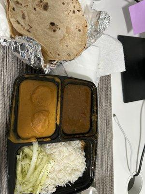 Platter - Malai Kofta, Rajmah, Tava Roti, Plain Rice