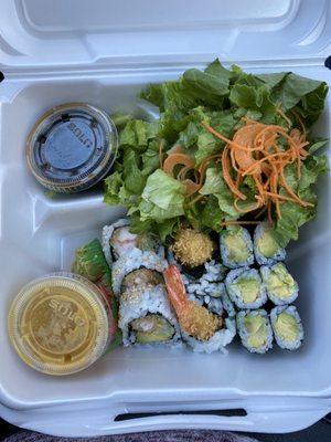 Any 2 Rolls Lunch Special includes 19. Miso Soup. Wonderful sushi - and everything else.