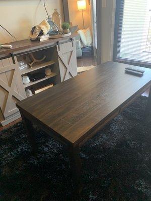 Table and rug