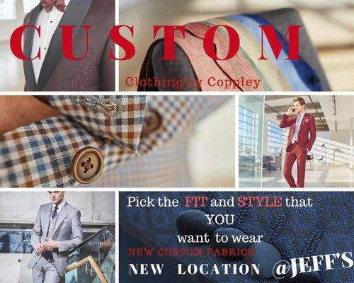 We specialize in tailored clothing! We do custom suits, sport coats, dress pants, dress shirts etc