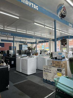 Over view of appliances in store