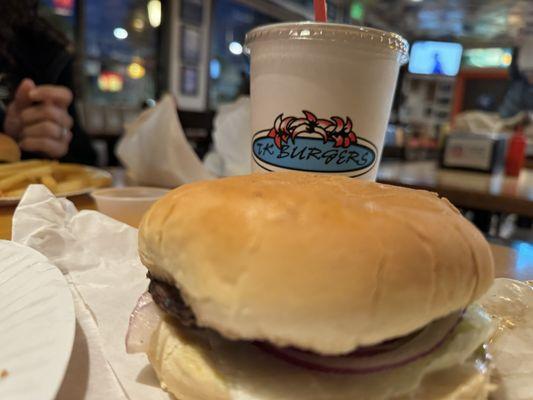 Burger and a drink