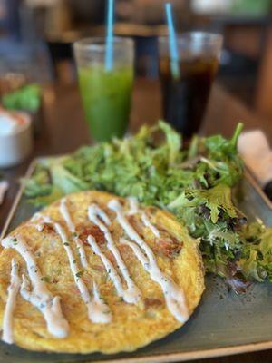 Smoked salmon fritatta