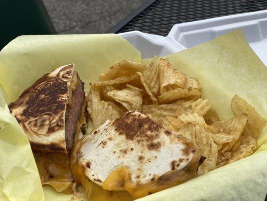 Bison quesadilla burger = yum