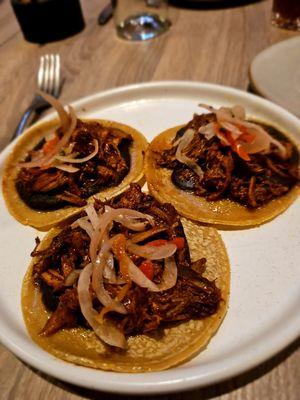 Panuchos Yucatecos. $18. Tasty appetizer and quite sharable. Could be spicier