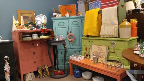 Upcycled furniture, vintage wares, and custom design!