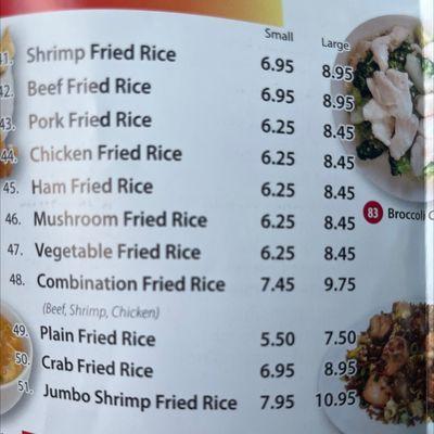 Menu Fried rice