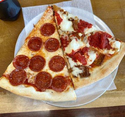 Pepperoni and Eggplant slices - Both were good!