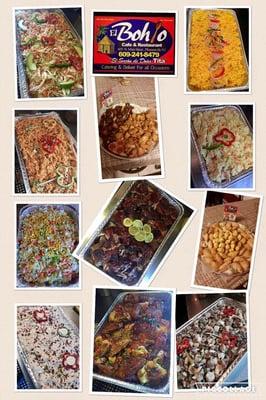 Trays we cater. Any question feel free to come in or call the restaurant.