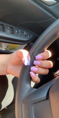 Multi shade purple nails