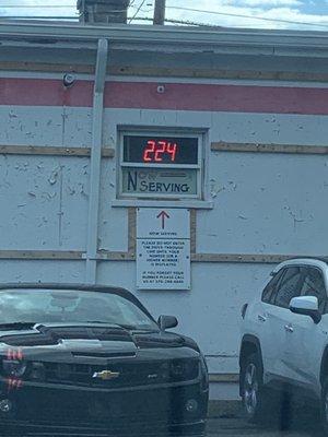 Shelley's has upped their game ! Three digits on the drive thru