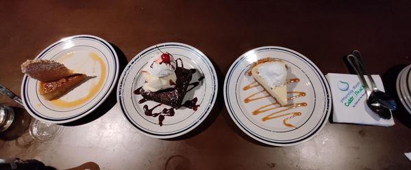 The Best Part... Birthday Dessert! Billy's Pebble Beach Flan, Brownie Sundae, and Key Lime Pie