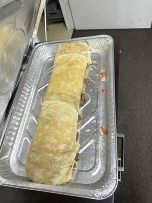 Carne asada burrito...for the office