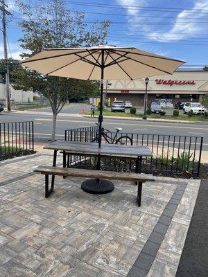 Outside dining area