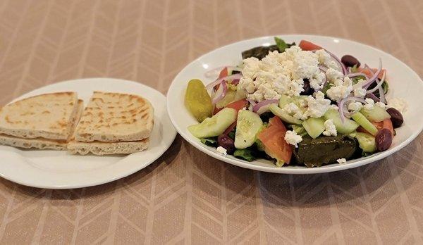 Greek Salad with Pita