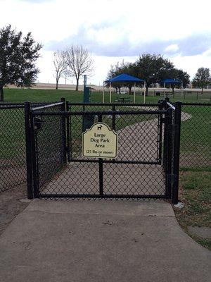 Large Dog Park entrance on the Right