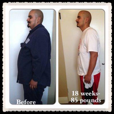 Cesar killed it and lost 85 lbs in 18 weeks!