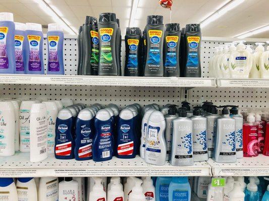 Men's body wash and shampoo.